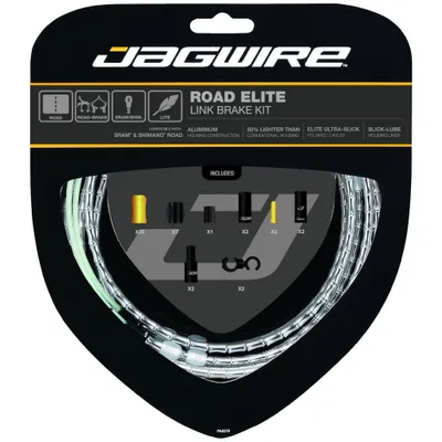 Produktbild von Jagwire Road Elite Link Bremszugset Silber - Leicht & präzise für SRAM/Shiman...