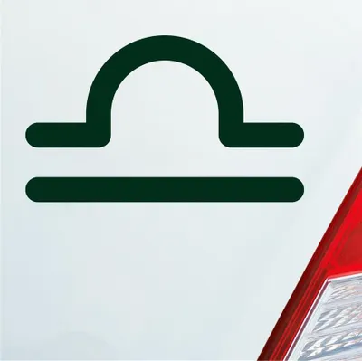 Produktbild von Auto Aufkleber Libra Waage Sternzeichen Sterne Horoskop 16x10 cm Dunkelgrün Sticker Heckscheibenaufkleber
