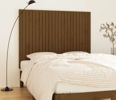Produktbild von The Living Store Wand-Kopfteil Honigbraun 146,5x3x110 cm Massivholz Kiefer