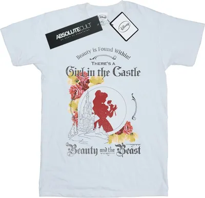 Produktbild von Disney - "Beauty And The Beast Girl in The" T-Shirt für Damen BI42629 (S) (Weiß)