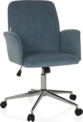 Obrázek produktu pro hjh OFFICE Home Office Kancelářská židle SOLAO CORD Kancelářská židle s područkami Látková otočná židle