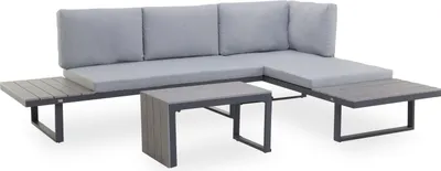 Produktbild von Loungeecke Outdoor Dubai  grau Garten-Sofa Loungesofa Outdoorsofa