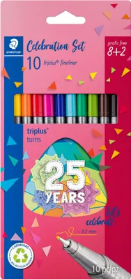 Immagine prodotto di STAEDTLER Fineliner triplus 8 + 2 Set di celebrazioni