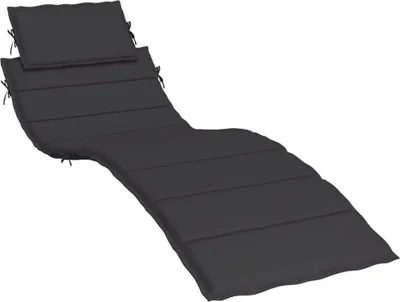 Zdjęcie produktu dla vidaXL Poduszka na leżak czarna 186x58x4 cm Tkanina Oxford