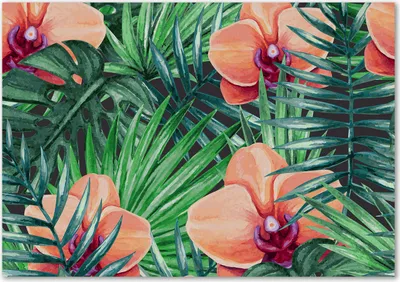 Produktbild von Tulup® Glas-Bild - 100 x 70 - Wandbild aus Glas - Wandkunst - Wandbild hinter gehärtetem Sicherheitsglas - Blumen & Pflanzen - Orchidee - Orange