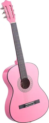 Produktbild von Classical Guitar, 960 mm, Wood Classical Guitar Starter Kit for Beginners, with Nylon Strings, Gig Bag, Strap, Tuner, Extra Strings, Picks, Capo, Basswood, for Teenagers Adults Students, Pink