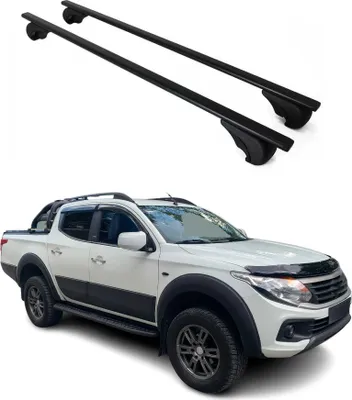 Produktbild von Dachträger Grundtäger für Fiat Fullback 2016-2019 75kg Metall Schwarz 2 tlg
