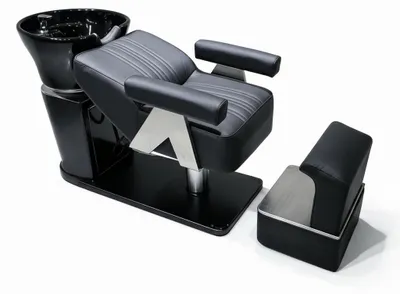 Produktbild von Friseursalon Waschbecken Friseurstuhl Gia für den Friseursalon, bewegliche keramische Schüssel, Armatur, Wasserhahn, Handbrause.