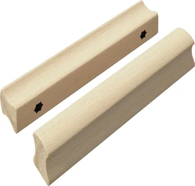 Obrázok produktu pre vidaXL Rovná rukoväť 2 ks Prírodná farba dreva 130 x 25 x 30 mm