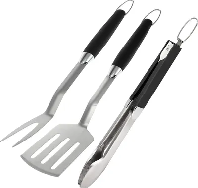 Obrázek produktu pro Bremermann sada grilovacích příborů, 3 kusy / Kleště, obracečka, vidlička na maso / Příslušenství ke grilování