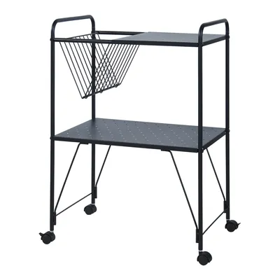 Image de Chariot de service 'Austrheim' 73x50x33cm noir