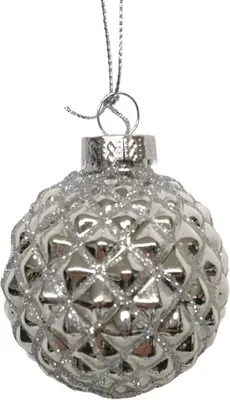Productafbeelding van Kerstbal hip zilver 6 cm Uniplant