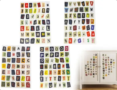 181 Vintage-Buchstabenaufkleber für Scrapbooking & DIY
