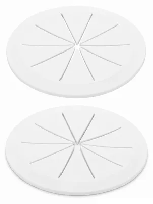 Produktbild von 2 Stück Kabeldurchführungen für Schreibtische, 80 mm, selbstklebende Kabelorganizer, rund, weiß