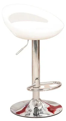 Produktbild von Barhocker, höhenverstellbar, minimalistisches modernes Design, WEISS