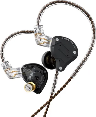 Obrázek produktu pro KZ ZS10 Pro kovová hi-fi sluchátka, sluchátka do uší s kabelem 3,5 mm, 4BA+1DD železná konstrukce, zásuvný kabel sluchátek, bez mikrofonu