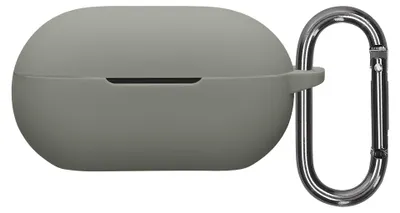 Produktbild von kwmobile Schutzhülle für Beats Solo Buds Hülle - TPU Silikon Case für Kopfhörer Ladecase - stoßfestes Cover mit Karabiner - Grau