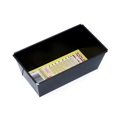 Obrázok produktu pre Kuketo | Forma na chlieb 20 × 11 × 7,5 cm s nepriľnavým povrchom - Forma na pečenie chleba a koláčov - Robustná oceľová forma s povrchovou úpravou - Odolná a ľahko sa čistí - Čierna