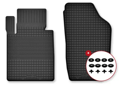Zdjęcie produktu dla Dywaniki gumowe przednie do Jeep Wrangler III JK 2006-2017 – 2 szt., czarne, dobierane – Wielganizator Semi-Universal