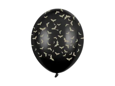 Produktbild von Luftballons Fledermäuse 30cm schwarz gold 6er Set