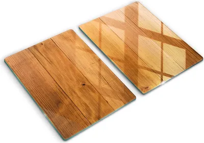 Produktbild von Glasschneideplatte - Herdabdeckplatte - 2x40x52 cm -Schneidebrett - Spritzschutz - Holzbretter