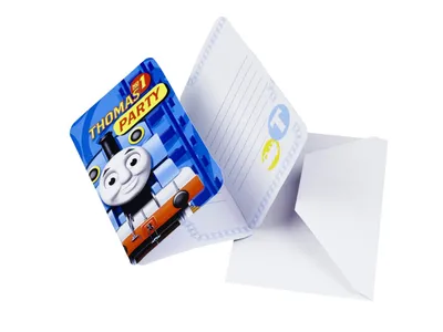 Produktbild von Thomas Die Kleine Lokomotive Einladungskarte 6 Stück