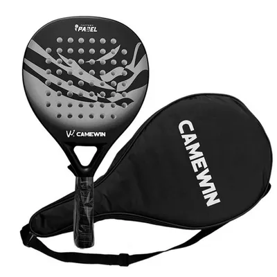 Produktbild von Carbon Strandtennisschläger für Beachvolleyball und Tennis, robust und leicht, graues Design, ideal für Strandspiele und Freizeitaktivitäten