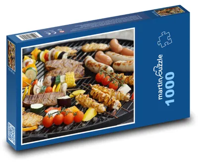 Obrázek produktu pro Puzzle 1000 Grilované jídlo - maso a špejle - martinpuzzle
