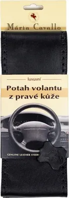 Obrázok produktu pre Kožený poťah volantu (veľkosť A, čierny)