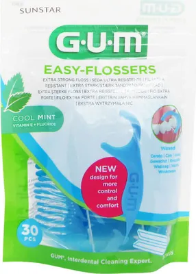 Image de GUM EASY FLOSSER 30 pièces avec étui de voyage