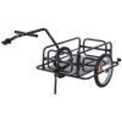 Produktbild von Fahrradanhänger Lastenanhänger mit 16-Zoll-Rädern, abnehmbaren Seitenwänden & Kupplung, bis 40 kg, 156 × 72 × 82 cm