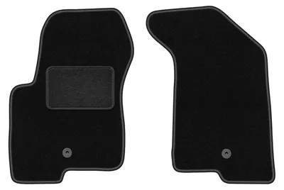 Produktbild von Velours-Fußmatten Vorne passend für Jeep Patriot (Feld, Bj. 2006-2016) –  schwarz, passgenau, mit Befestigungen set 2 Stk. - STANDARD