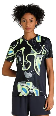 Productafbeelding van PUMA Dames Individualliga, getailleerd voetbalshirt met grafische print