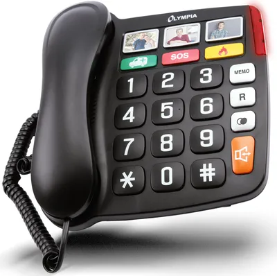 Produktbild von Olympia Großtastentelefon Senioren Extragroße Wahltasten Hörgeräte kompatibel