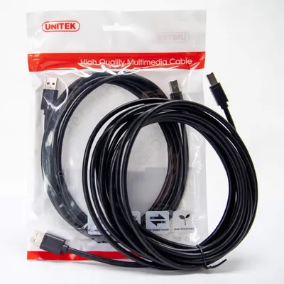 Zdjęcie produktu dla UNITEK Y-C4001GBK, 2 m, USB A, USB B, USB 2.0, 0,48 Gbit/s, Czarny