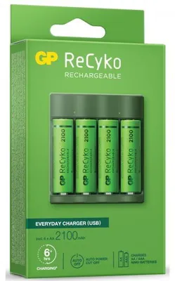 Obrázek produktu pro Nabíječka GP BATTERIES B421 210AAHCE-EB4+4 AA NiMH 2100mAh