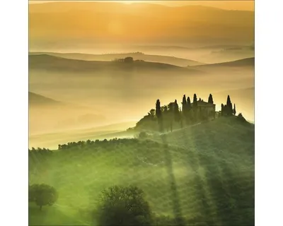 Produktbild von Glasbild Toscanalandschaft 30x30 cm