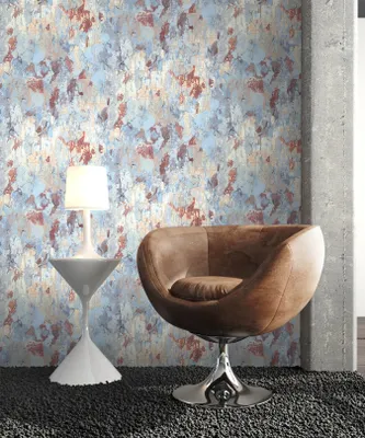 Produktbild von NEWROOM Tapete Blau Vliestapete Beton - Betonoptik Industrial Rot Beige Putz Zement Putzoptik Vintage Struktur