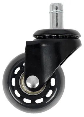 Produktbild von Gummirollen 5 cm für Rollhocker | 5er Set Hartbodenrollen | Leise & Kratzfrei für Laminat & Fliesen | 360° Drehung | Für Kosmetik & Praxis