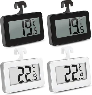Obrázok produktu pre Sada 4 digitálnych teplomerov s LCD displejom do kuchyne a mrazničky