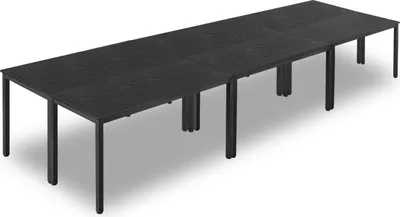 Immagine prodotto di VEVOR tavolo da conferenza tavolo da riunione per 16 persone 6 pezzi 140 x 60 cm (pro) tavolo rettangolare combinato tavolo da riunione tavolo multiuso tavolo break con gambe in metallo per ufficio sala conferenze
