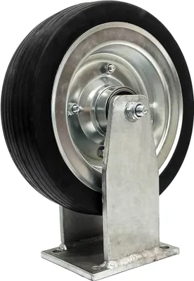 Produktbild von Metal-Gummi-Räder BREIT Ersatzrad Gummi 250mm / 220kg In nicht-kippbaren Gehäusen Vollgummireifen Stahl-Felgen Transportrollen (93NNL)