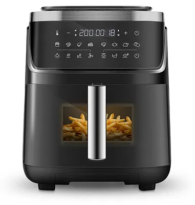 Heißluftfritteuse mit Dampffunktion 7 L, 1700 W, schwarz