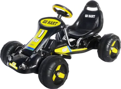 Produktbild von Kinder-Elektro-Go-Kart 9788, Bremsautomatik, 25 Watt, 6 Volt 7 Ah-Batterie, Vorwärts-/Rückwärtsgang - Gelb