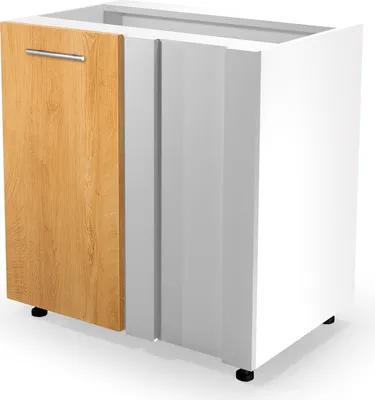 Obrázek produktu pro Halmar Dolní rohová kuchyňská skříňka Vento DN-100/82 - bílá / dub medový