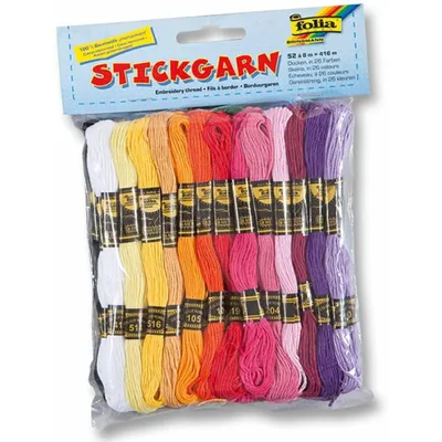 Produktbild von Stickgarn 52 Docken à 8m in 26 Farben, 1Set