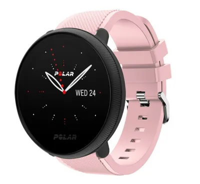 Produktbild von Strap-it Polar Ignite 2 Twill Silikonarmband (Rosa)