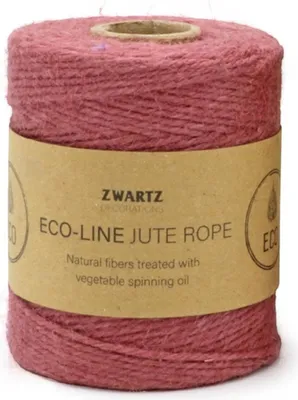 Image de Cordon en jute Ø3 mm – 160 m Cordon naturel pour la décoration et le bricolage Rose rose