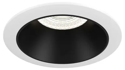 Image de Luminaire encastré, aluminium,1 flamme, noir blanc, D 8,5 cm