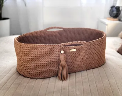 Obrázek produktu pro Mojžíšův koš BOHO Handmade - karamelový